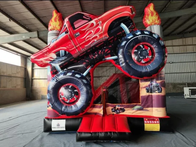 Monster Truck Jumping Castle available for hire from Sydney Prime Bounce
