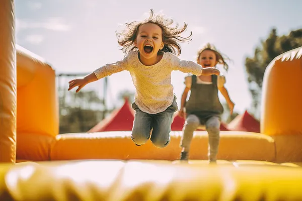 Jumping castle hire setup for a party in Sydney